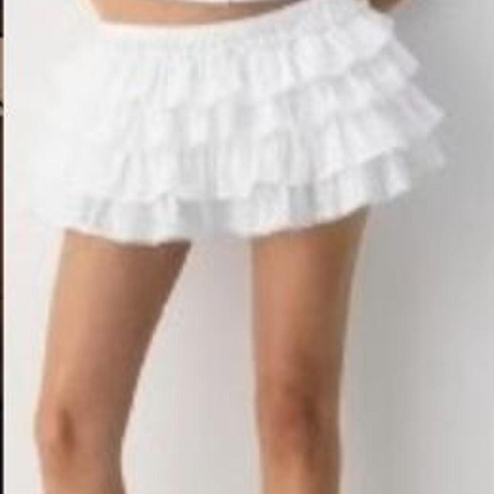 Women's Tiered Ruffle a-Line Skort, Size S